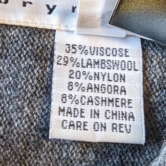 BRYN WALKER Lagen look Pullover Luxury Blend Boxy Sweater Gray Size Small EUC - Picture 7 of 8